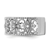 14k White Gold 1/4 carat Diamond Vintage Band RM5707