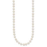 14k 5-6mm White Semi-Round Freshwater Cultured Pearl 12 inch Necklace XF452