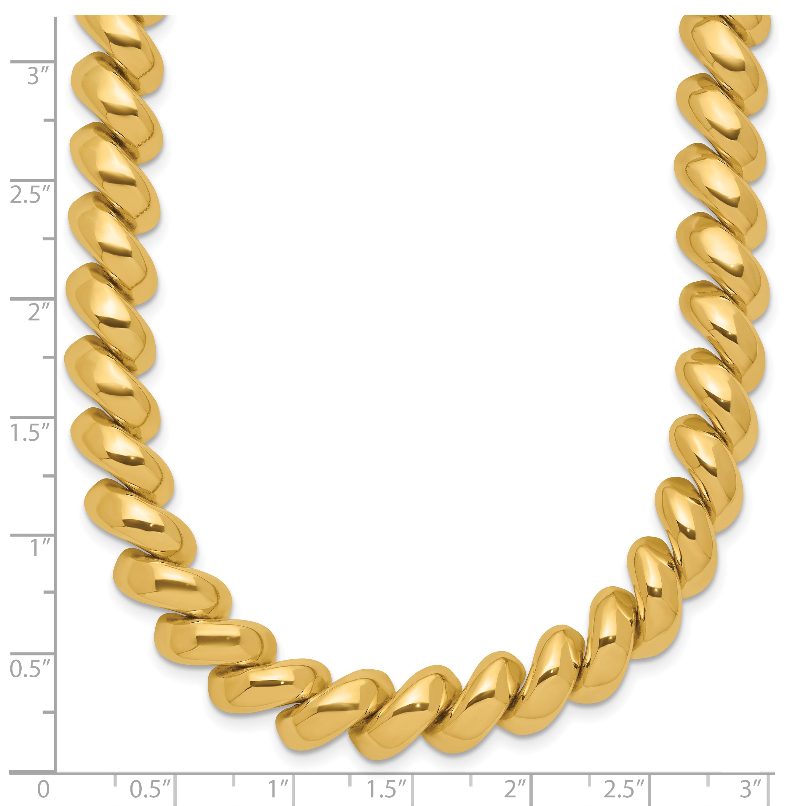 14k Polished 10mm 17 inch San Marco Necklace SM16