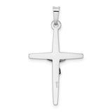 14k White Gold INRI Crucifix Charm XR509