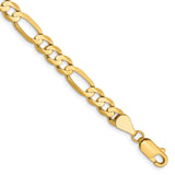 14K 26 inch 5.5mm Concave Open Figaro with Lobster Clasp Chain LFG140