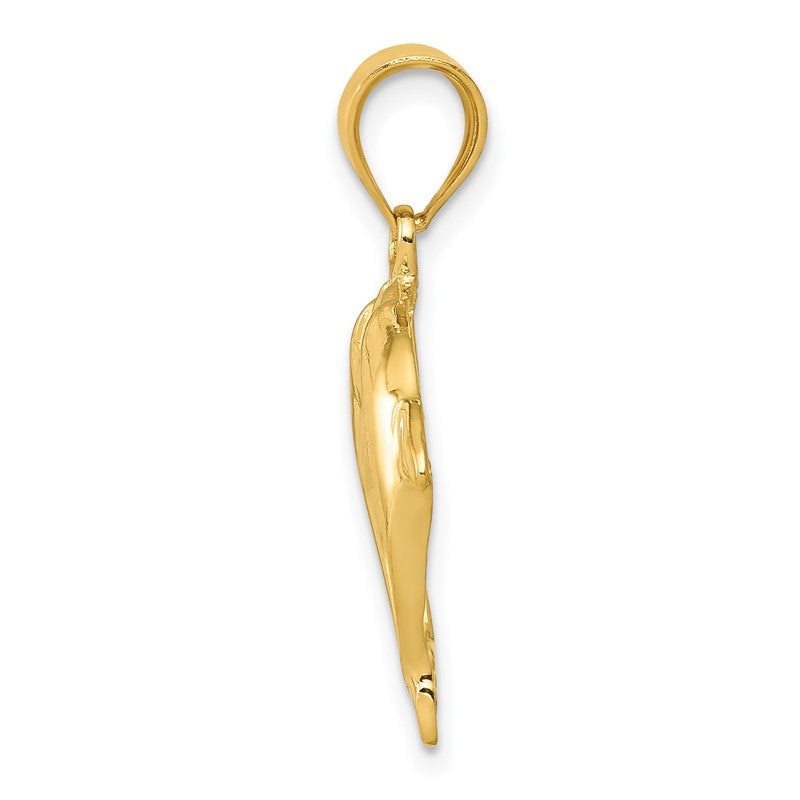 14k Two Dolphins Pendant K4874