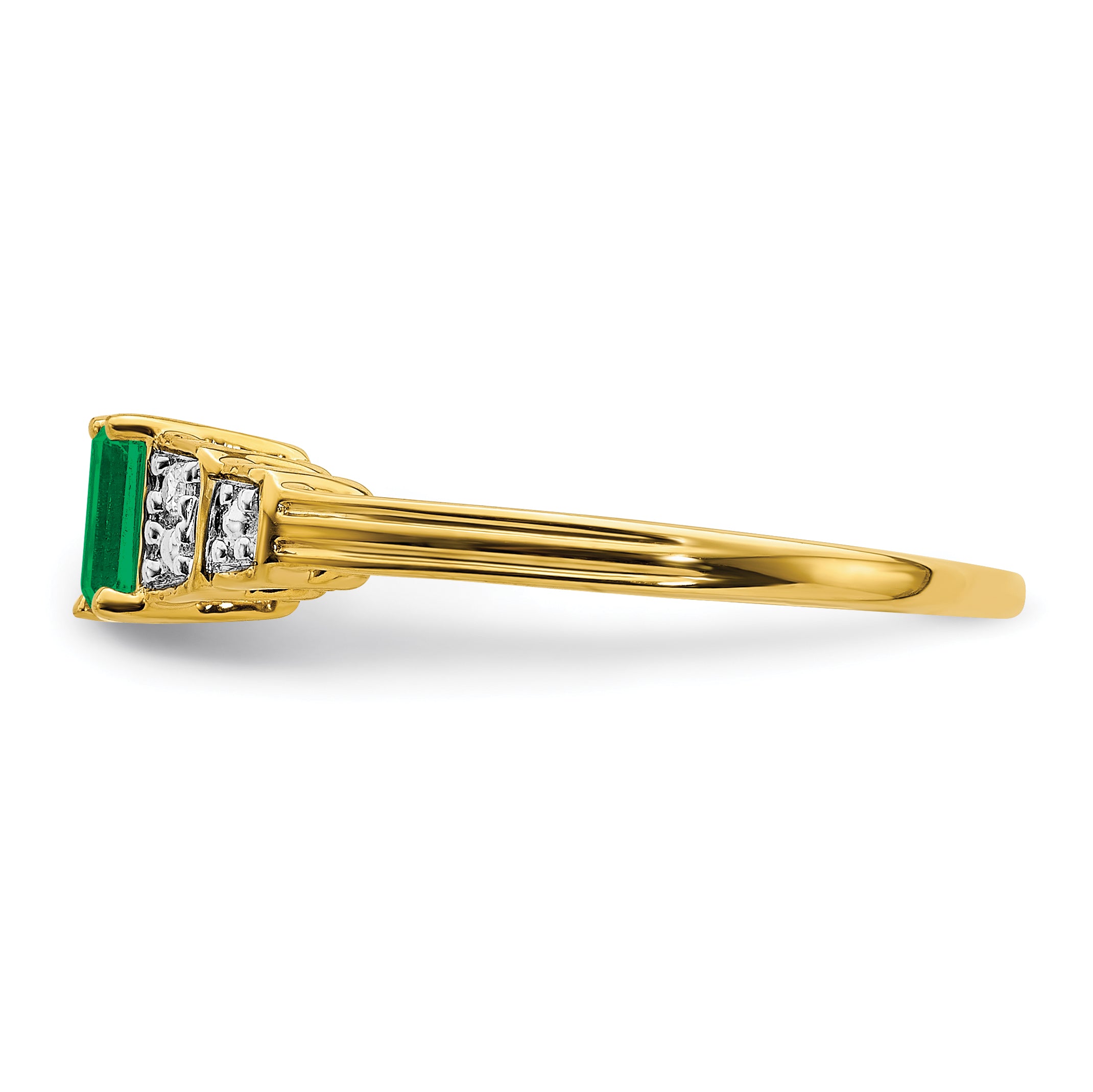 14k Emerald and Diamond Ring RM5777