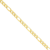 14K 22 inch 8.75mm Concave Open Figaro with Lobster Clasp Chain LFG220