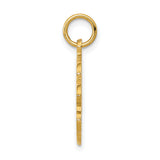 14k Bride and Groom Textured Back Charm C1674