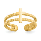 14k Cross Toe Ring R397