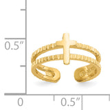 14k Cross Toe Ring R397