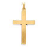 14k Two-tone INRI Hollow Crucifix Pendant XR298