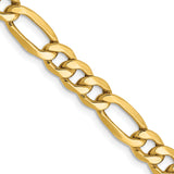 14K 26 inch 6.25mm Semi-Solid Figaro with Lobster Clasp Chain BC96