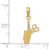 14k Comb and Scissors Charm K4940