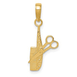 14k Comb and Scissors Charm K4940