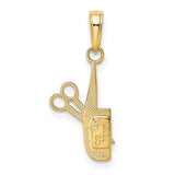 14k Comb and Scissors Charm K4940