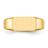 14k 11.5x6.5mm Closed Back Signet Ring RS420