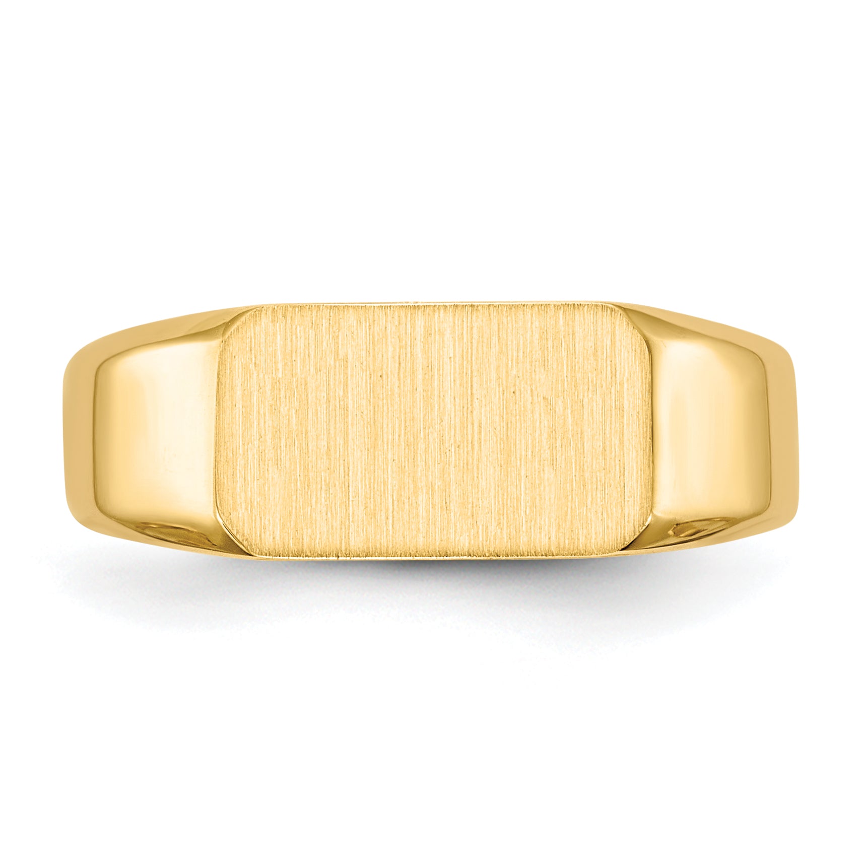 14k 11.5x6.5mm Closed Back Signet Ring RS420