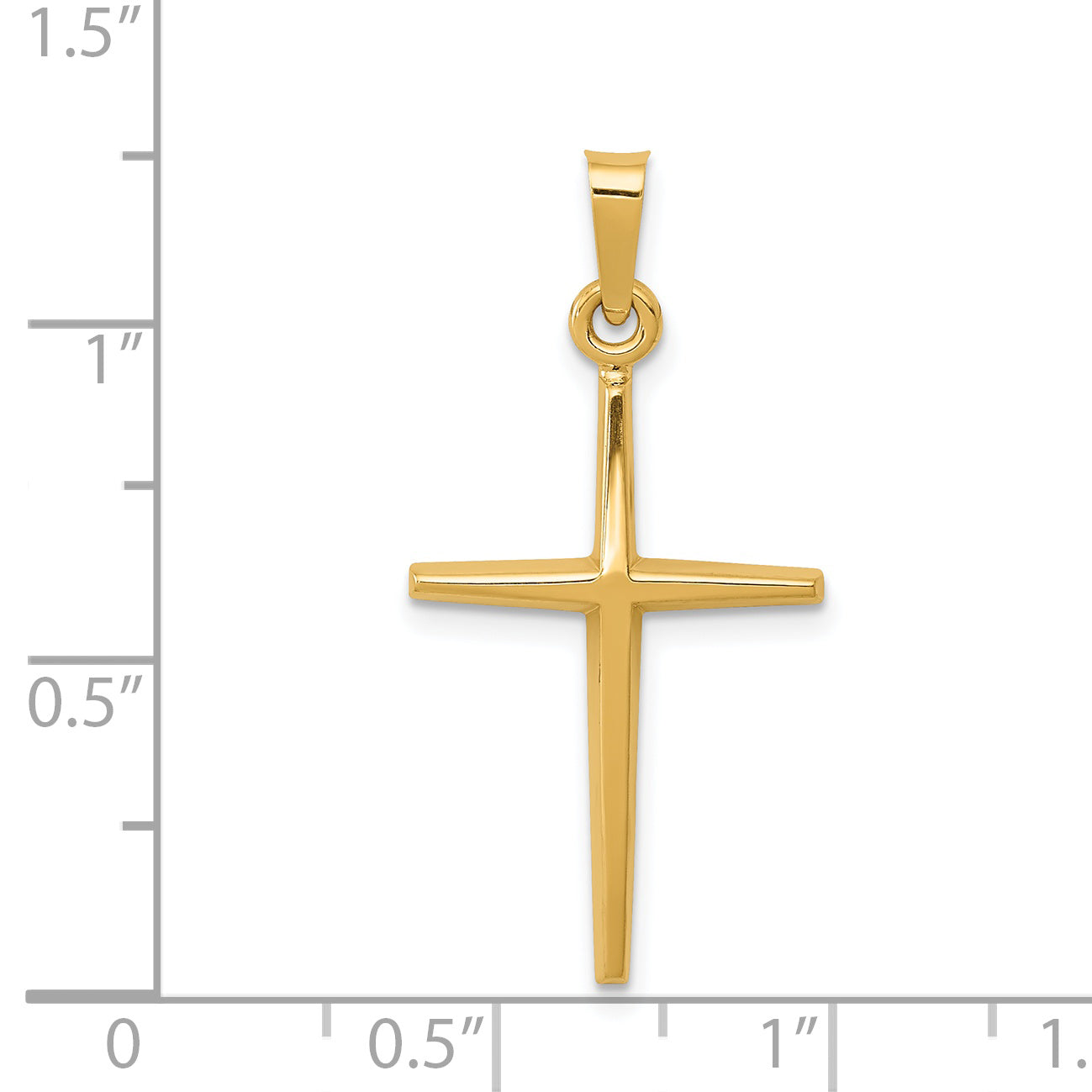 14k Polished Latin Cross Pendant XR1484