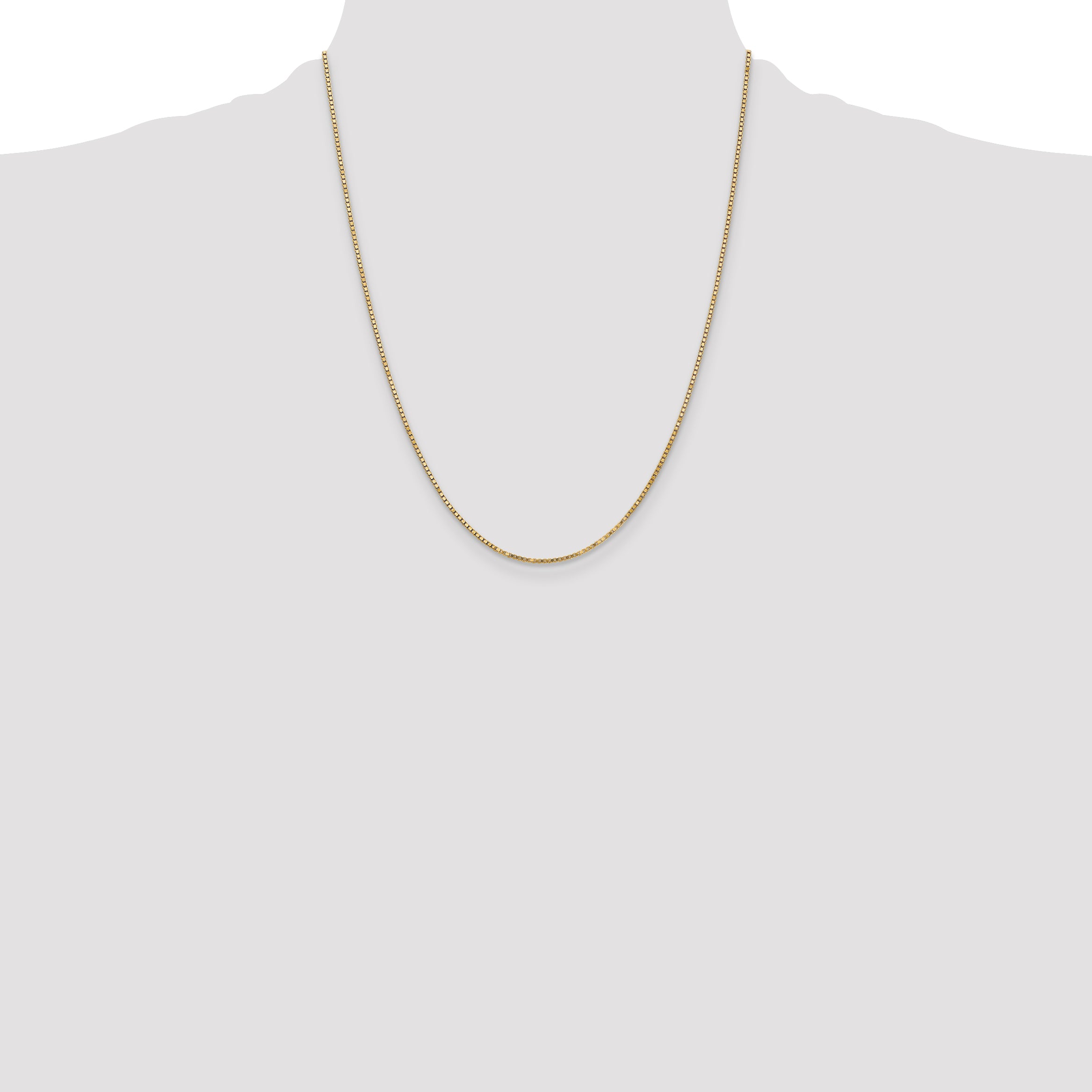 14K 26 inch 1.4mm Box with Lobster Clasp Chain BOX125