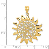 14k Filigree Sun Pendant K4813