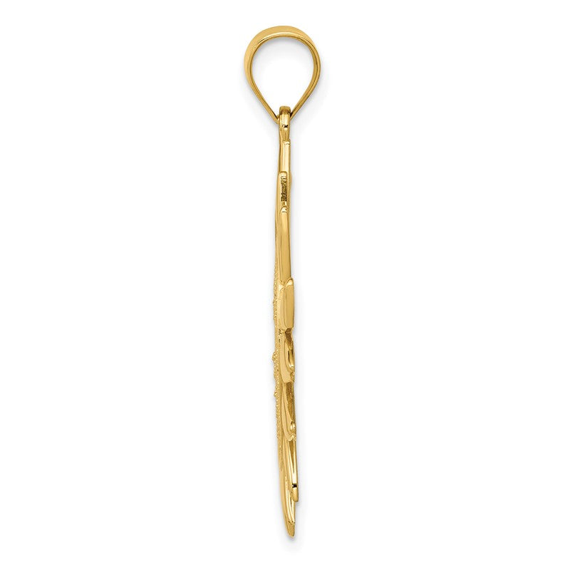 14k Filigree Sun Pendant K4813