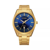 Citizen Quartz Blue Dial Gold-Tone Watch BI1032-58L