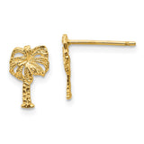 14k Polished Palm Tree Post Earrings TC566