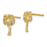 14k Polished Palm Tree Post Earrings TC566