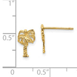 14k Polished Palm Tree Post Earrings TC566