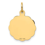 14K #1 GODMOTHER 16mm Engravable Disc Charm XAC655