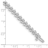 14k White Gold Complete 6.15 carat Round A Diamond 3-prong 7 inch Tennis Bracelet X2841WA