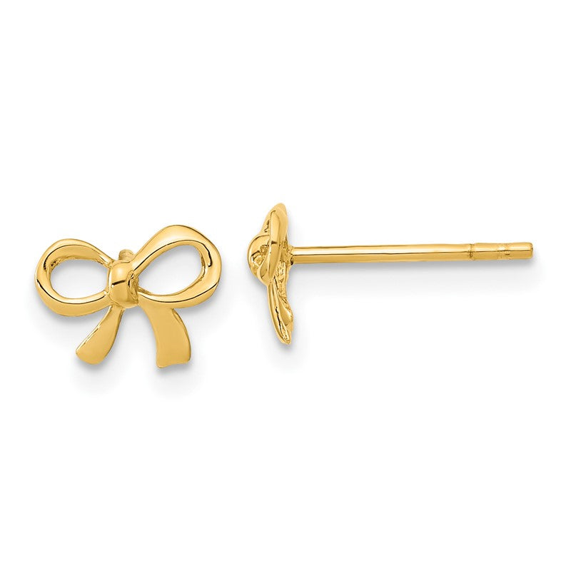 14k Polished Bow Post Earrings TF1271