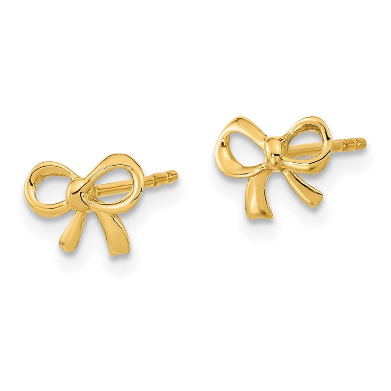 14k Polished Bow Post Earrings TF1271