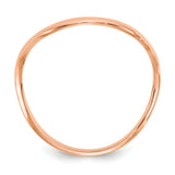 14K Rose Gold Polished Wave Fashion Thumb Ring Size 9 K5785