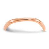 14K Rose Gold Polished Wave Fashion Thumb Ring Size 9 K5785