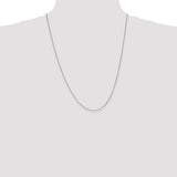 14K White Gold 10 inch .85mm Spiga with Lobster Clasp Anklet PEN95