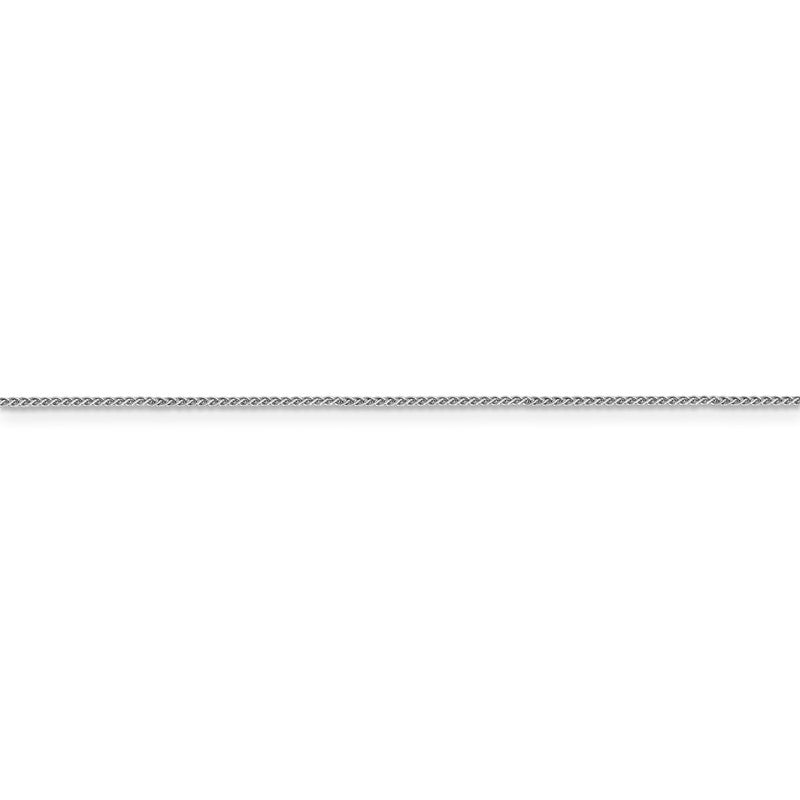 14K White Gold 10 inch .85mm Spiga with Lobster Clasp Anklet PEN95
