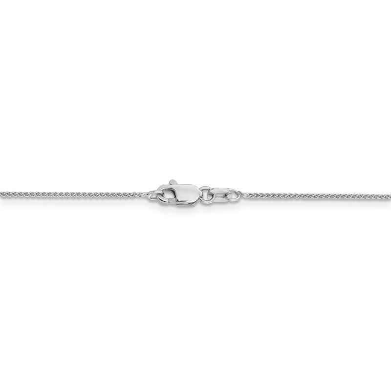 14K White Gold 10 inch .85mm Spiga with Lobster Clasp Anklet PEN95