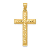 14k Diamond-cut Latin Cross Pendant K6175