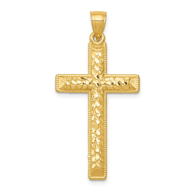 14k Diamond-cut Latin Cross Pendant K6175