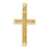 14k Diamond-cut Latin Cross Pendant K6175