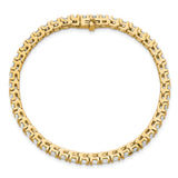 14k Complete 6.44 carat Round VS Diamond 4-prong 7 inch Tennis Bracelet X735VS