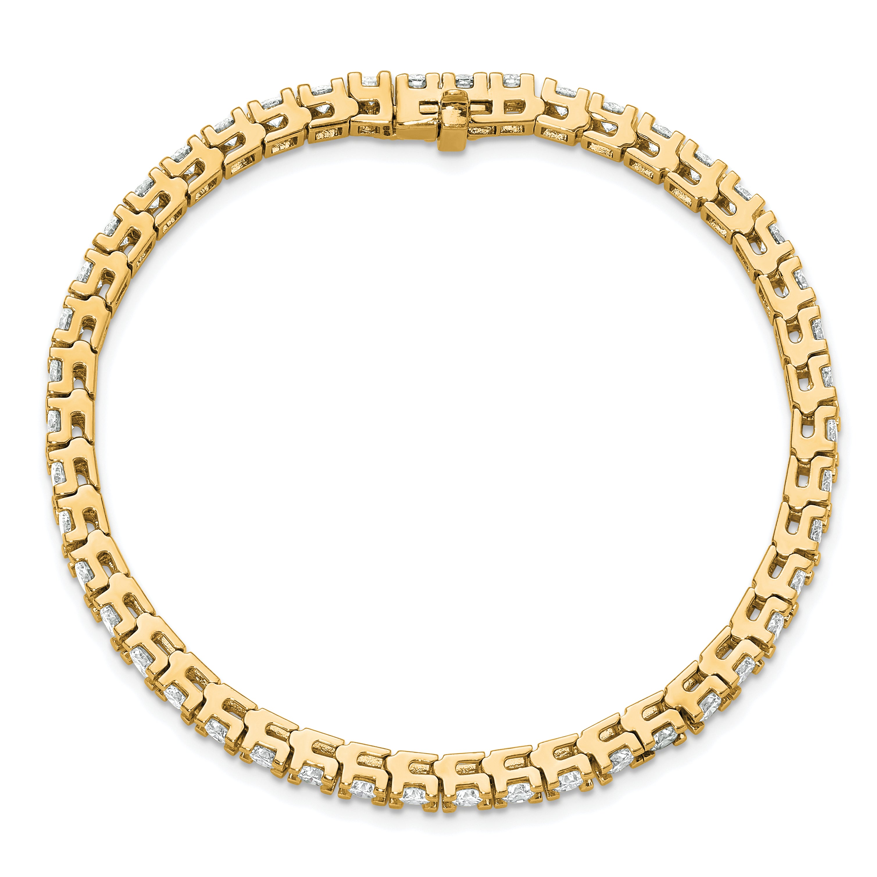 14k Complete 6.44 carat Round VS Diamond 4-prong 7 inch Tennis Bracelet X735VS
