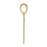 14k Polished Cross Pendant D3489