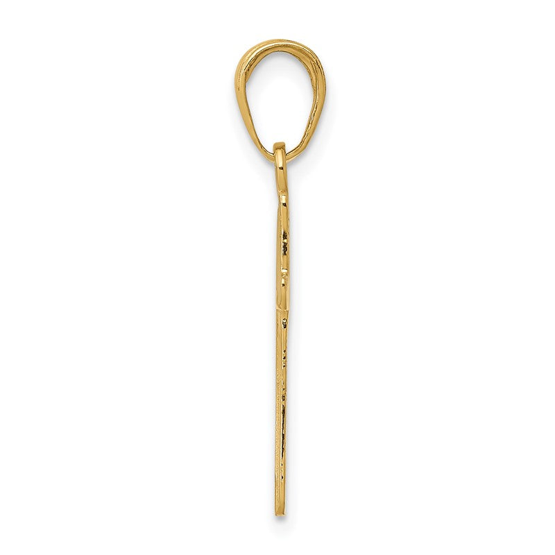 14k Polished Cross Pendant D3489