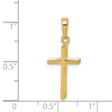 14k Polished Cross Pendant D3489