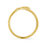 14k Double Heart Toe Ring K2032
