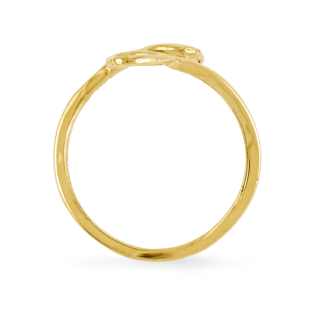 14k Double Heart Toe Ring K2032