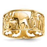14k Lucky Symbols Cut Out 9mm Band R646