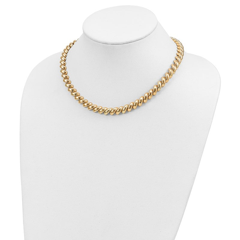 14k Polished 10mm 17 inch San Marco Necklace SM16