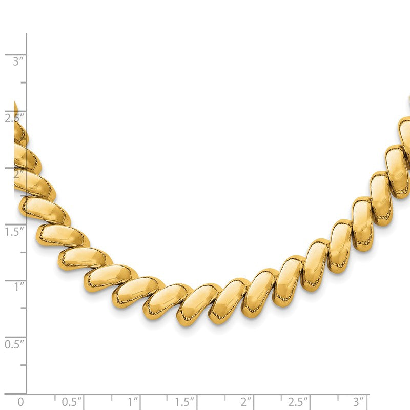 14k Polished 10mm 17 inch San Marco Necklace SM16