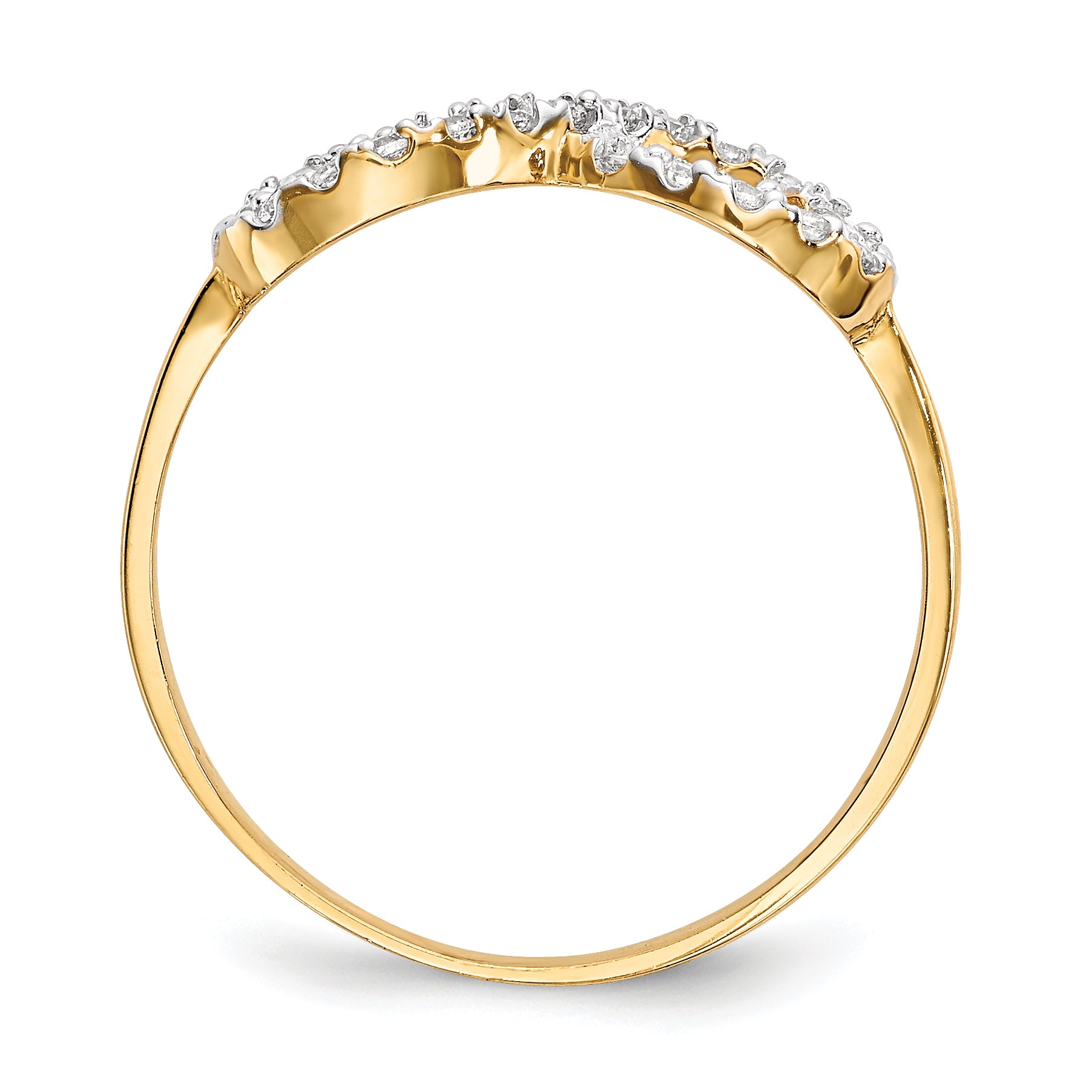 14k CZ Infinity Symbol Ring R610