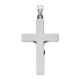14k White Gold Polished Crucifix Pendant K6299